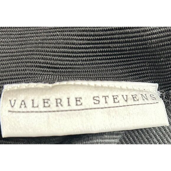 VALERIE STEVENS Y2K Era Black Ribbed Short Sleeve Mock Neck Top Size M - Picture 3 of 8